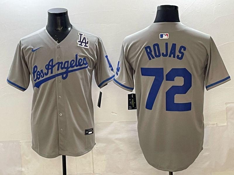 Men 2025 Los Angeles Dodgers #72 Rojas Grey Game Nike MLB Jersey style 0014->miami heat->NBA Jersey